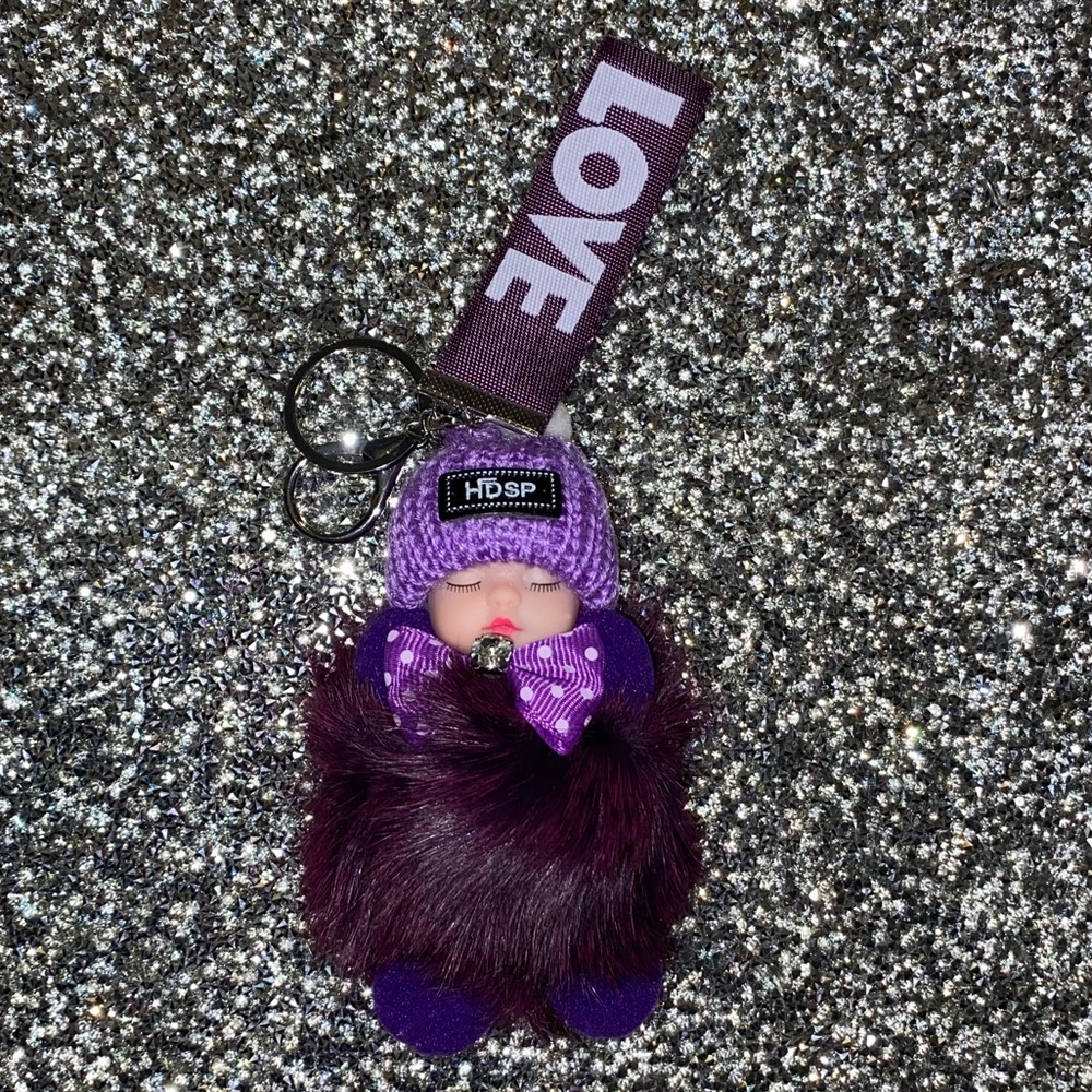 Purple Plush Keychain Toy - Picture 5 of 6